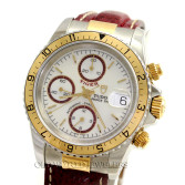 Tudor Tiger Prince Date Chronograph Ref 79273 18K Gold Steel White Dial